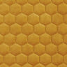 Tissu de revêtement velours matelassé nid d'abeille – moutarde,  thumbnail number 1
