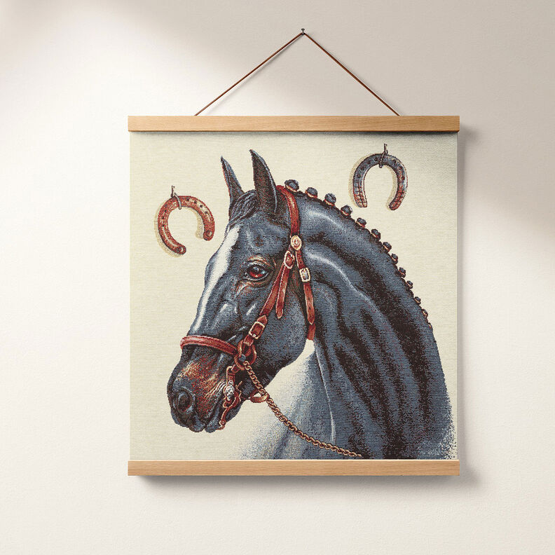 Tissu de décoration pièce Gobelin Cheval – beige,  image number 6