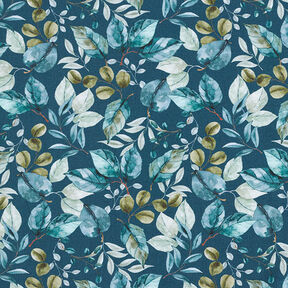Jersey coton Feuilles d'eucalyptus Impression numérique – pétrole, 
