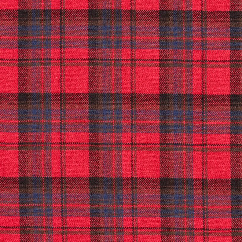 Flanelle coton Carreaux – chili/indigo, image number 1
