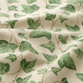 Tissu de décoration Semi-panama Lierre – nature/vert, 