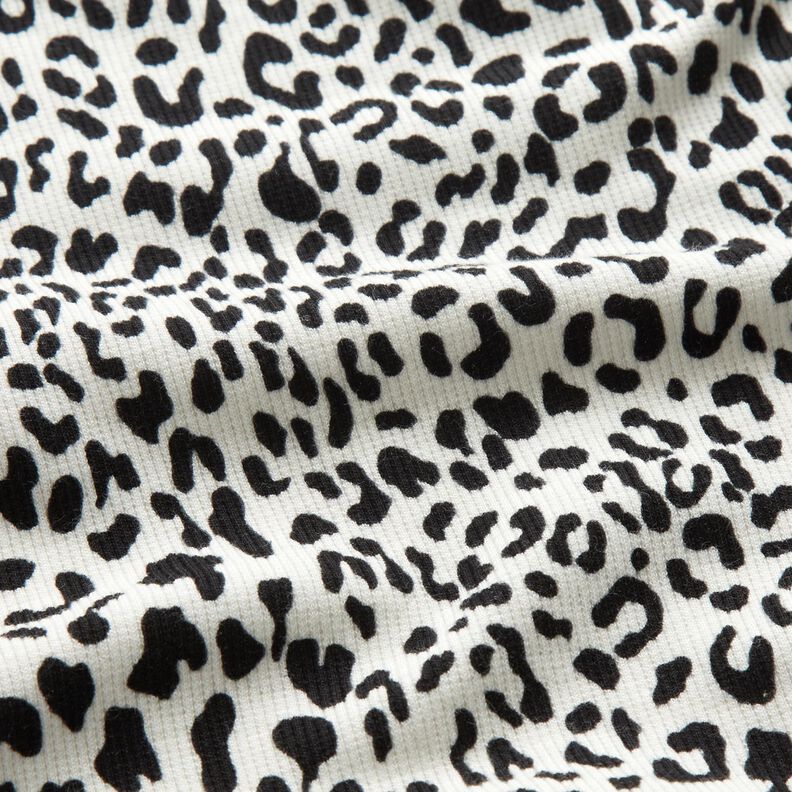Jersey côtelé Motif léopard – écru,  image number 2