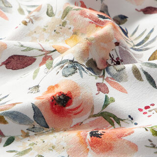 French Terry Fleurs aquarelles | by Poppy – blanc, 