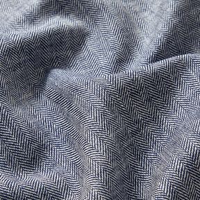 Mélange lin-coton chevron – bleu nuit,  Mélange lin-coton chevron – bleu nuit,