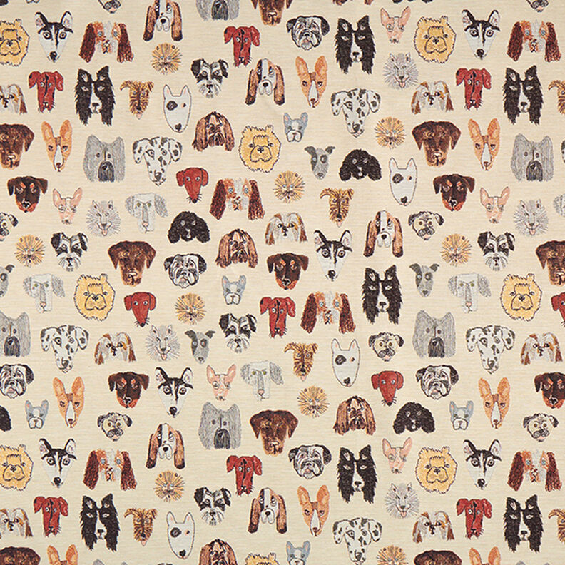 Tissu de décoration Gobelin chiens – beige,  image number 1