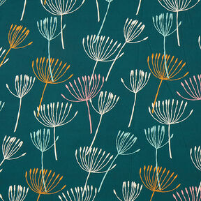 Tissu de décoration Semi-panama Pissenlits – pétrole/menthe clair, 