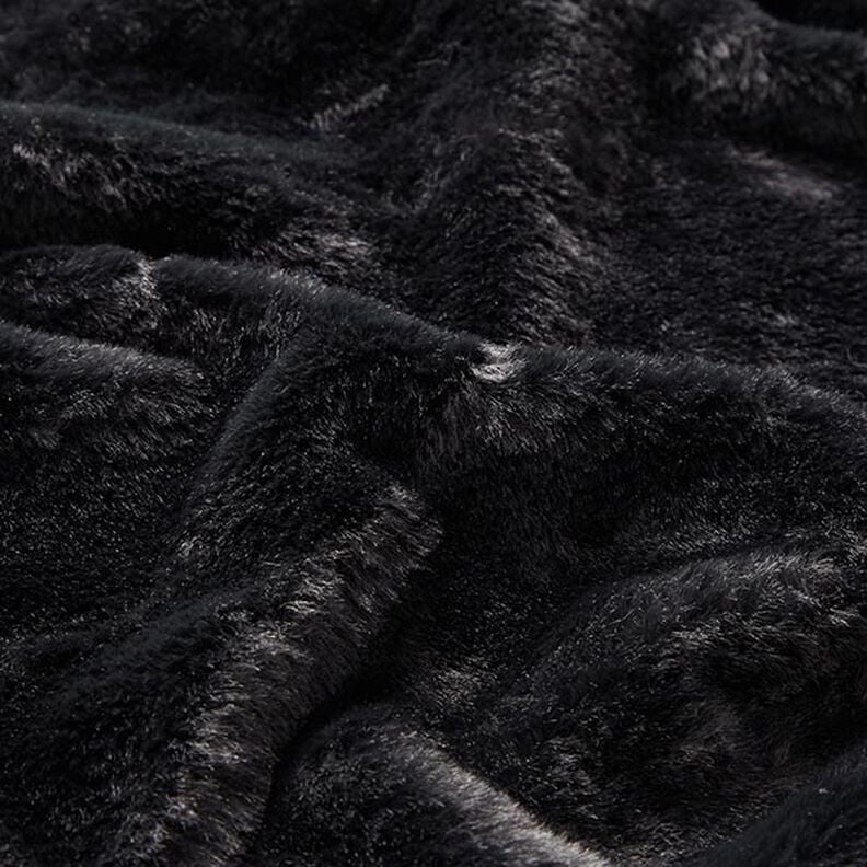 Fausse fourrure unie – noir, image number 2
