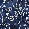 Voile de viscose batik branches de feuilles – indigo/blanc,  thumbnail number 2