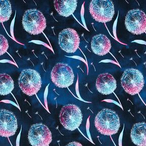 Jersey coton Pissenlits | Glitzerpüppi – bleu nuit/pourpre, 