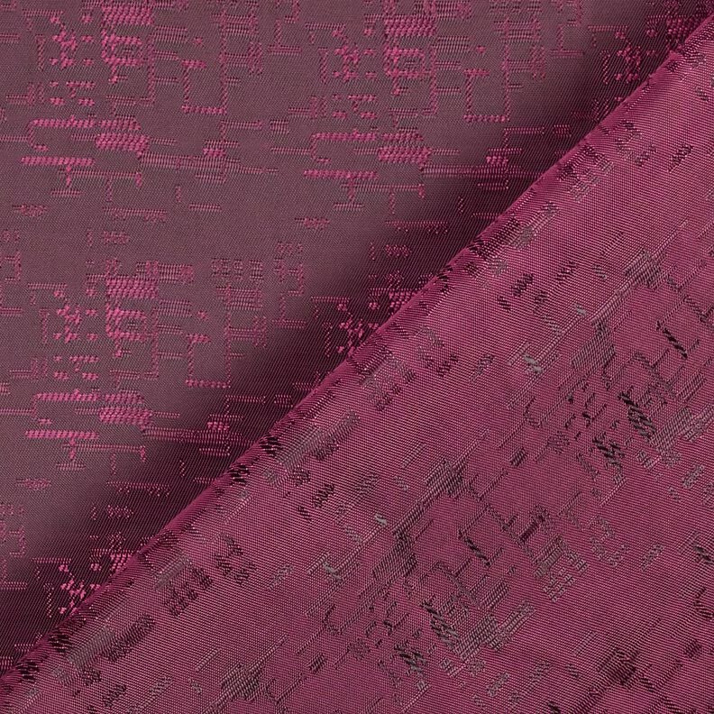 Tissu de doublure Jacquard Motif de grille – rouge bordeaux,  image number 4