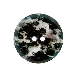Bouton polyester 2 trous – gris clair/noir, 