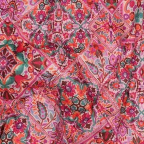 Tissu matelassé Double face Losanges | Poppy Fabrics – rose intense/vert sapin, 