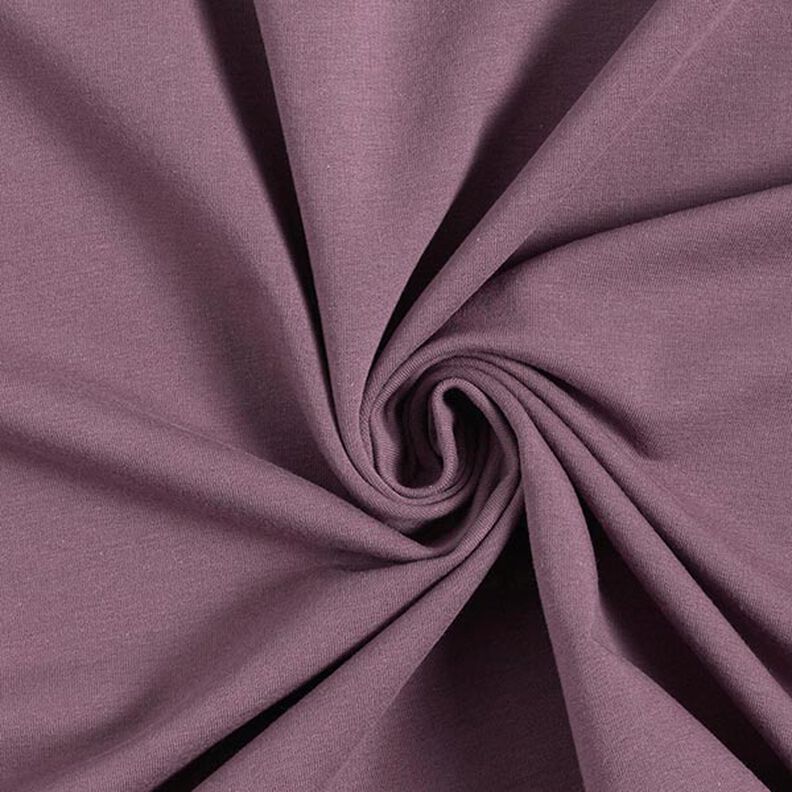 Molleton coton léger uni – aubergine,  image number 1