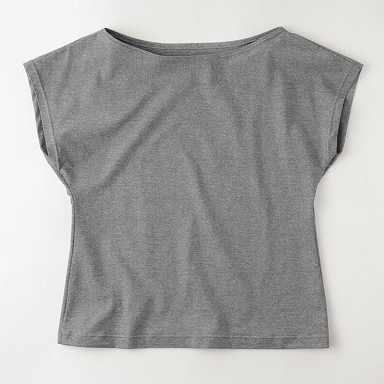 Jersey coton Medium chiné – gris foncé, image number 8
