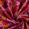 Tissu viscose Fleurs d’été – rouge feu/noir,  thumbnail number 3