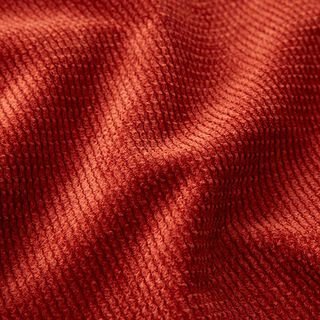 Tissu de revêtement velours côtelé vagues – terre cuite, 