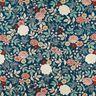 Tissu de décoration Jacquard Fleurs vintage – pétrole/rouge foncé,  thumbnail number 1