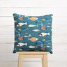 Tissu en coton Cretonne Banc de poissons – gris bleu,  thumbnail number 6