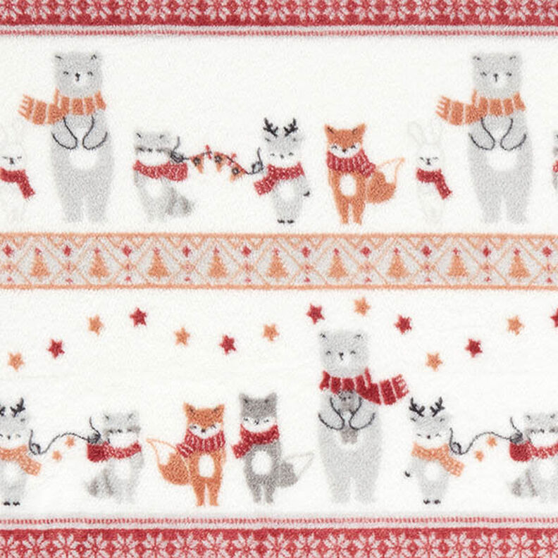 Polaire douillet Animaux d’hiver – blanc/carmin, image number 1