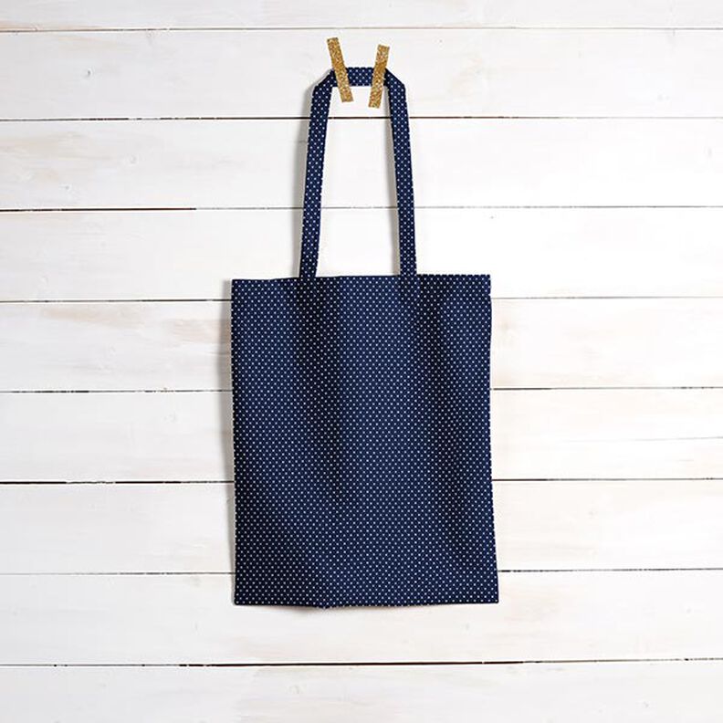 Coton enduit petits pois – bleu nuit, image number 7