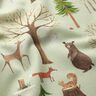Tissu décoratif Semi-panama Animaux de la forêt – menthe,  thumbnail number 2