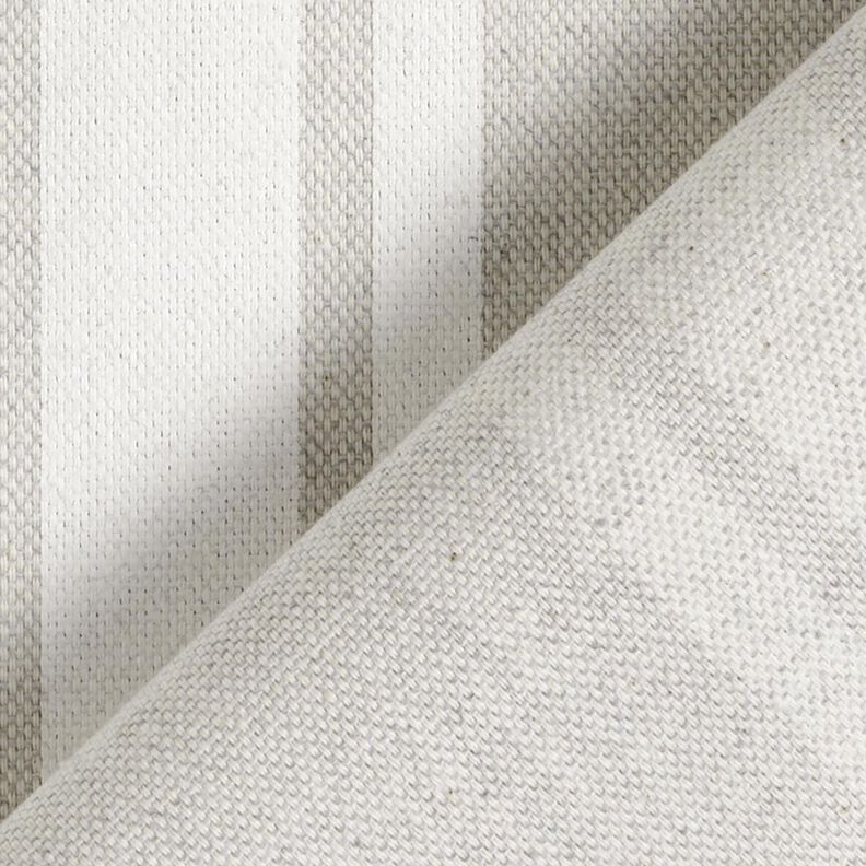 Tissu de décoration Panama Blockstreifen – carmin/gris brume, image number 4
