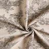 Tissu de décoration Semi-panama Toile de Jouy classique – noir/nature,  thumbnail number 3