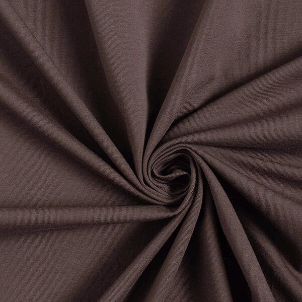 Jersey coton Medium uni – marron noir,  image number 1