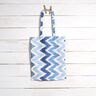 Coton enduit imprimé ikat – bleu/blanc,  thumbnail number 7