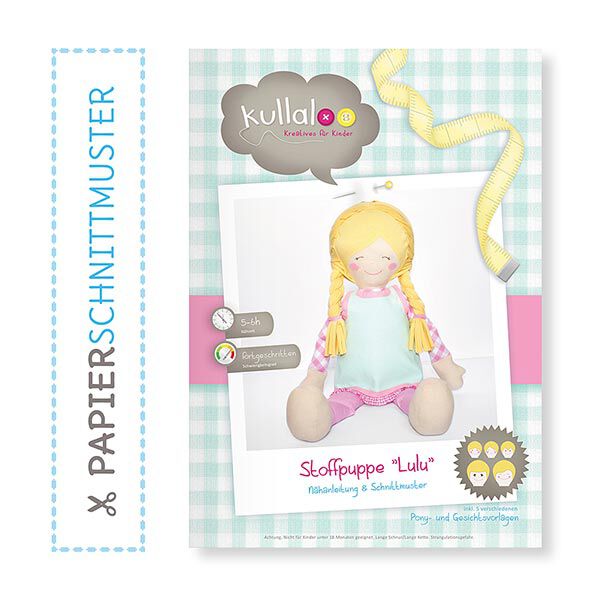 Coudre la poupée : Patron en papier poupée de chiffon "LULU" | Kullaloo, image number 1