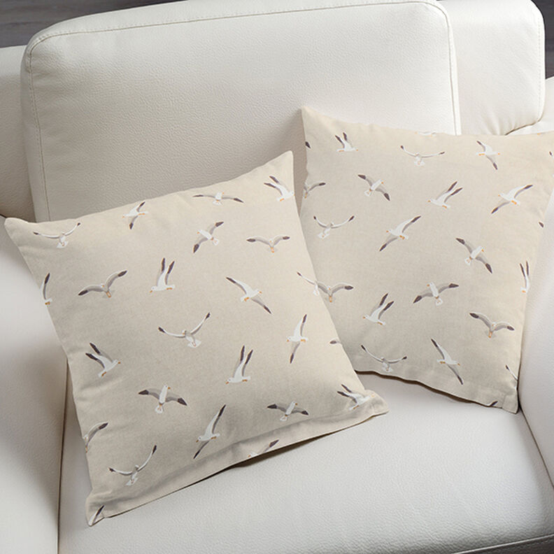 Tissu de décoration Semi-panama Mouettes – nature,  image number 8