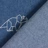 Tissu jeans Stretch Dinosaures en origami – bleu jean,  thumbnail number 4