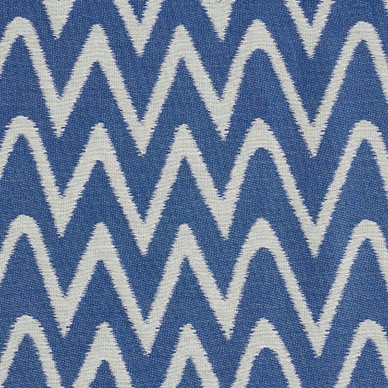 Tissus pour l’extérieur Jacquard Motif ikat – bleu,  image number 1