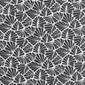 Coton enduit Mini feuilles abstraites – noir/blanc,  thumbnail number 1