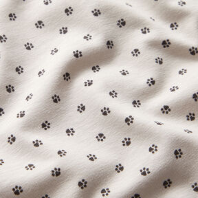 Jersey coton Empreintes de pattes – gris brume, 