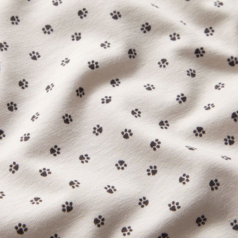 Jersey coton Empreintes de pattes – gris brume,  image number 2