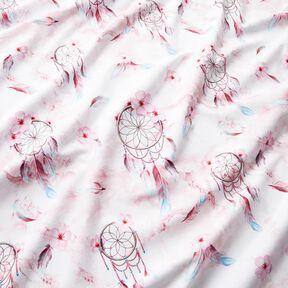 Jersey coton Attrape-rêves aspect marbre | Glitzerpüppi – rosé, 