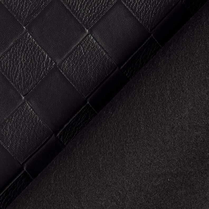 Imitation cuir aspect tressé – noir, image number 4