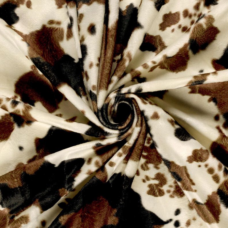 Imitation Fourrure d'Animal vache – marron/blanc,  image number 3