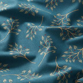 Tissu de décoration Semi-panama branches qui tombent – pétrole, 