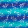 Jersey coton Contours de dinosaures | Glitzerpüppi – lilas bleu/menthe poivrée,  thumbnail number 1
