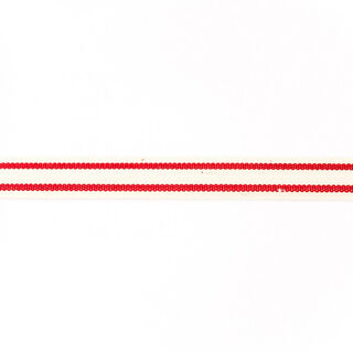 Ruban tissé Coton rayures – rouge, 