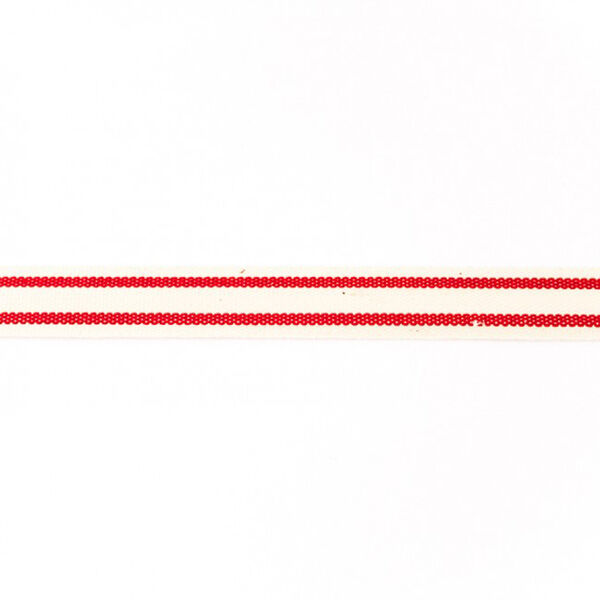 Ruban tissé Coton rayures – rouge, image number 1