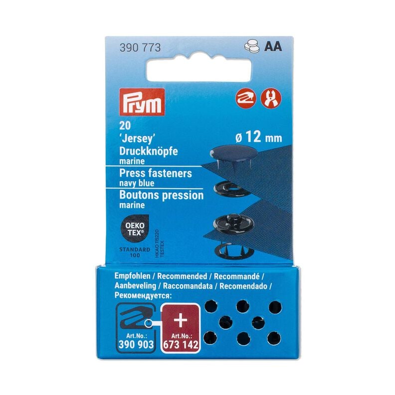 Boutons pression en jersey [12 mm] | Prym – bleu marine,  image number 3