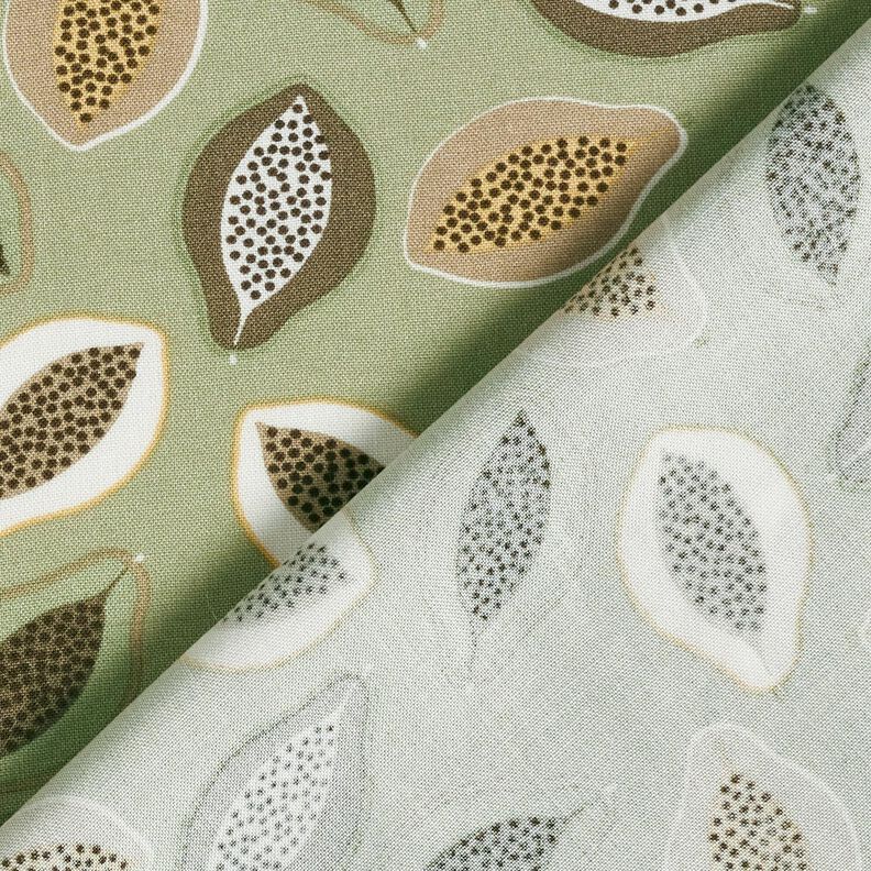 Tissu viscose Papayes – roseau/taupe,  image number 4