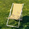 Extérieur Tissu pour chaise longue Rayures verticales 44 cm – jaune soleil/blanc,  thumbnail number 4
