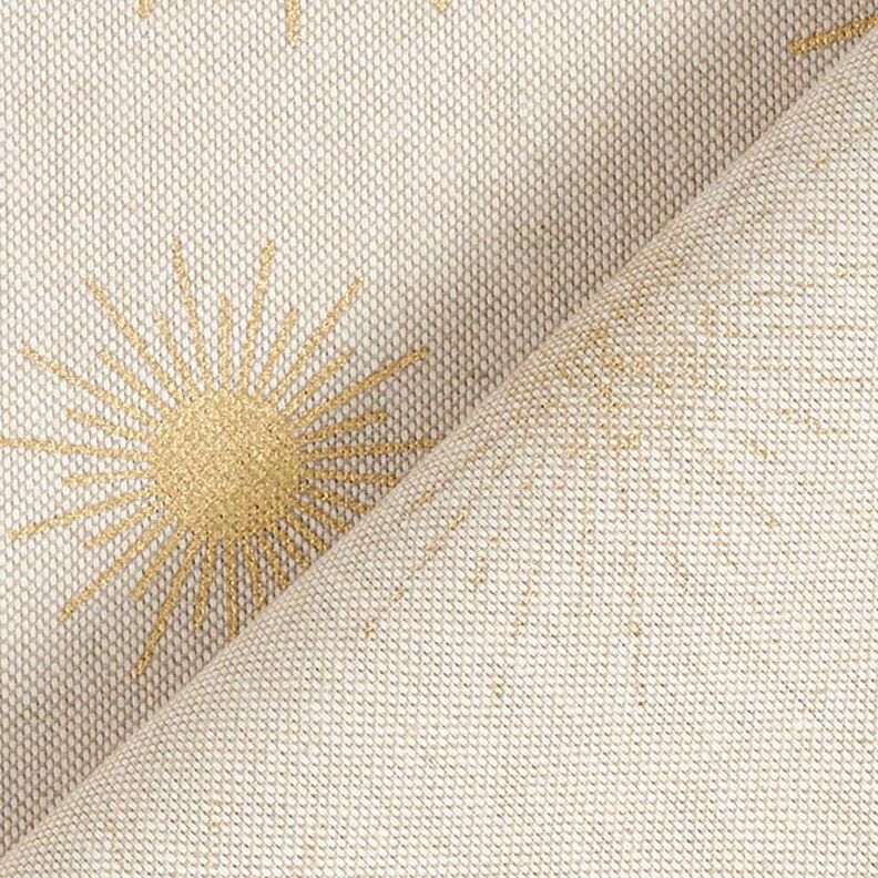Tissu de décoration Semi-panama Soleils d’or – nature,  image number 4