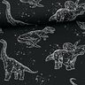 Jersey coton Contours de dinosaures | Glitzerpüppi – noir/blanc,  thumbnail number 2