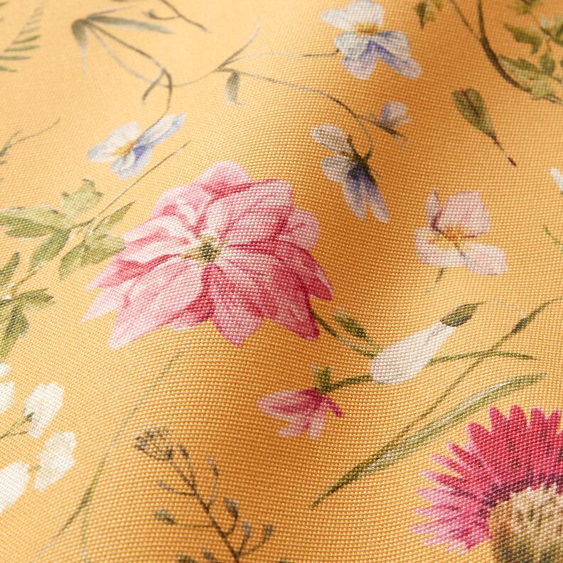 Tissu d’extérieur Canvas fleurs sauvages – jaune soleil,  image number 3