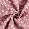 Tissu double gaze de coton Grand motif léopard – vieux rose foncé/blanc,  thumbnail number 3